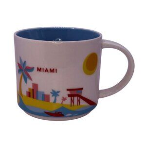 Starbucks Miami You Are Here Collection Ceramic Coffee Mug Cup 14oz YAH